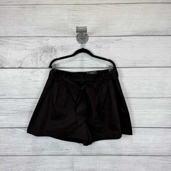 Bold Elements Plus Size Brown A-Line Belted Shorts Size 18 - Picture 1 of 7